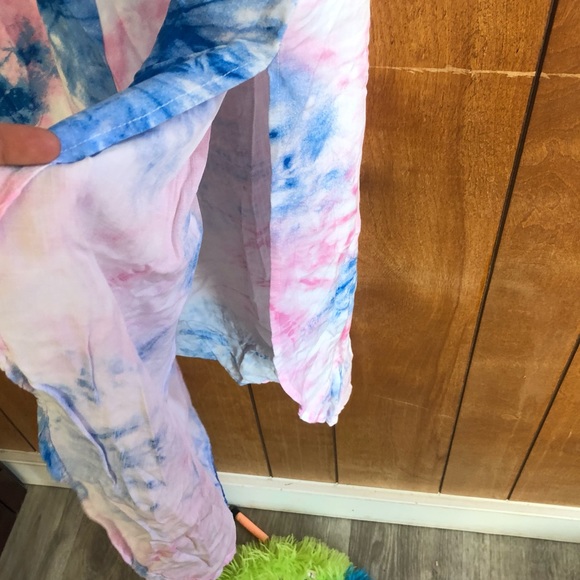 NWOT Shinestar Tie Dye Mini Dress Blue Pink XS - Picture 8 of 10